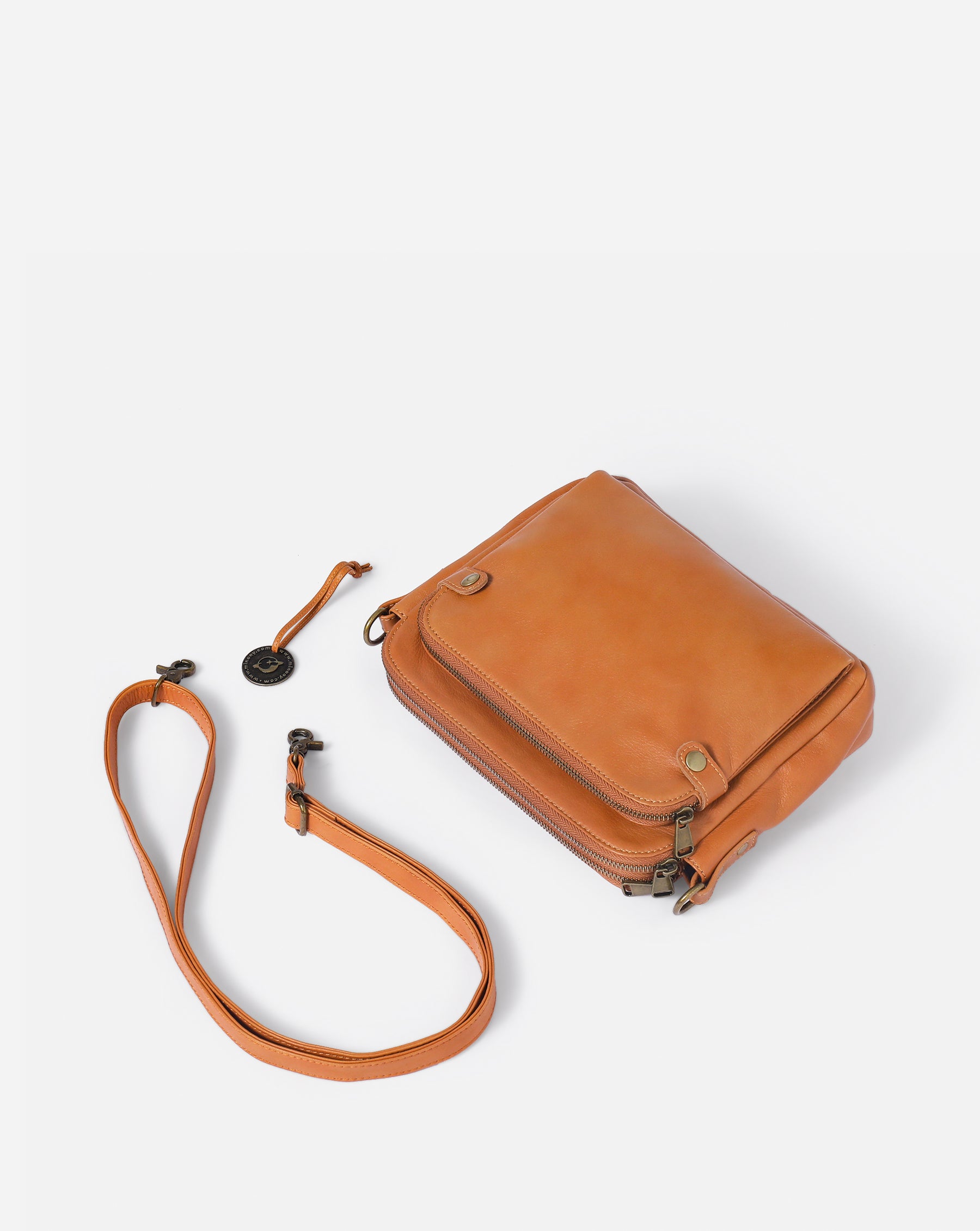 The Bali Three-Layer Leather Crossbody Shoulder & Clutch Bag