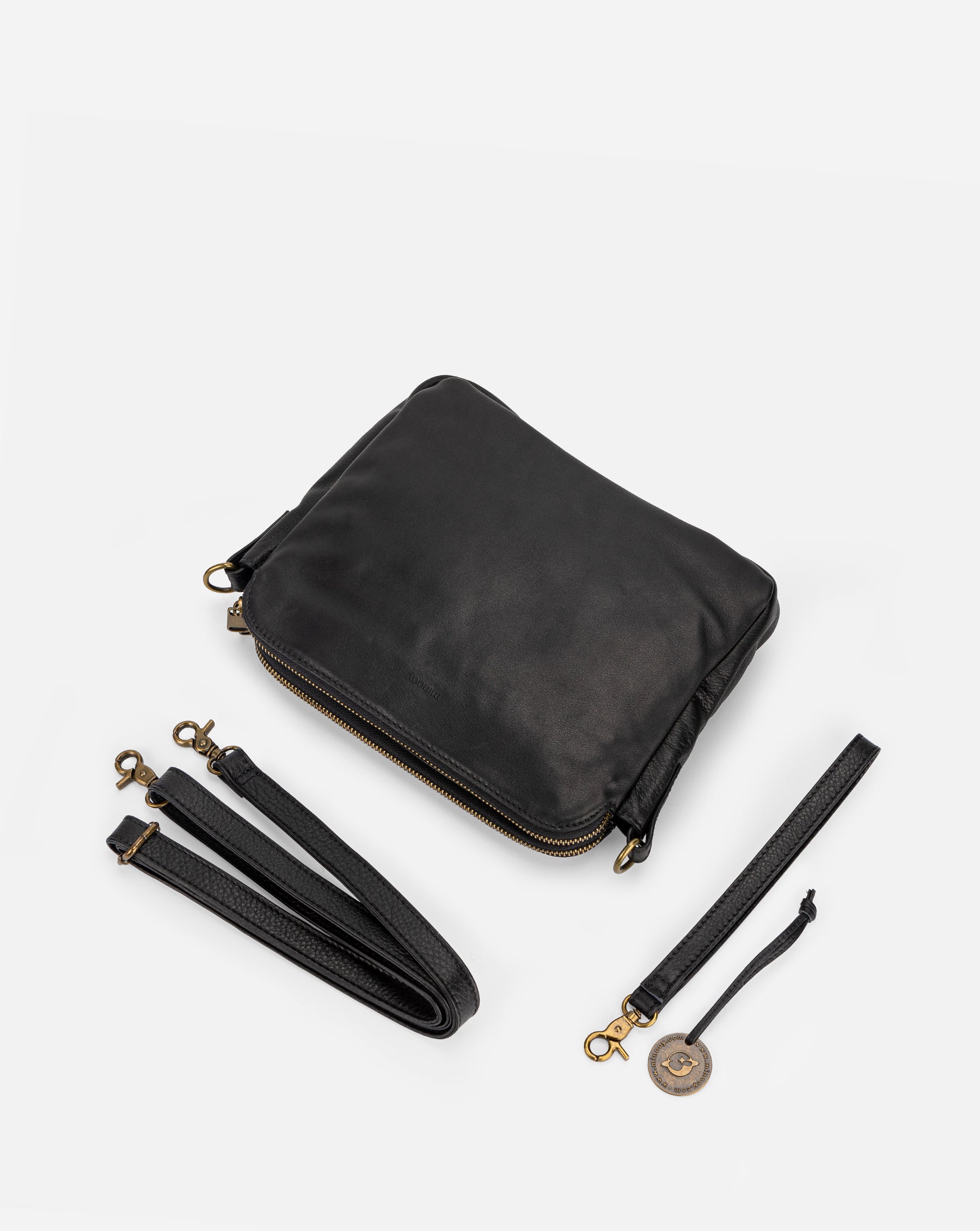 The Bali Three-Layer Leather Crossbody Shoulder & Clutch Bag 2.1L