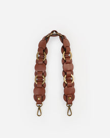 Helen Interlaced Ring Leather Disc Shoulder Strap