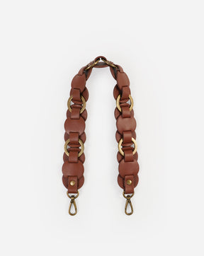 Helen Interlaced Ring Leather Disc Shoulder Strap