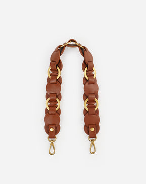 Helen Interlaced Ring Leather Disc Shoulder Strap
