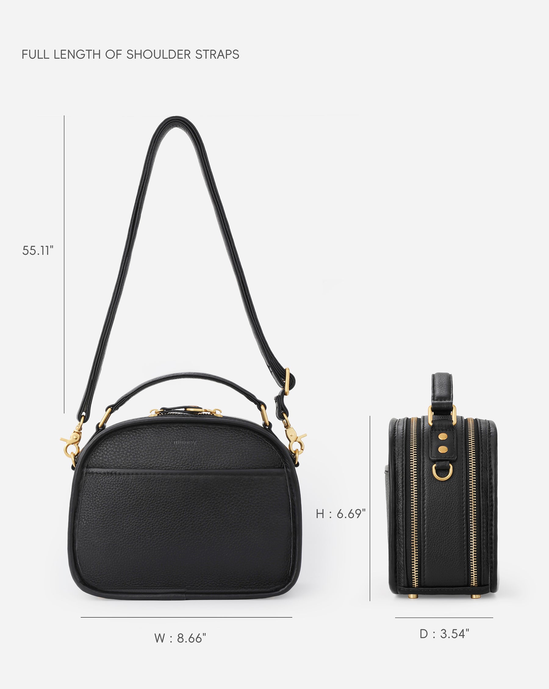 Nemesis Leather Camera Crossbody Bag with Built-in Wallet 2.5L