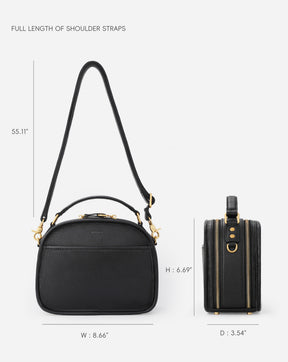 Nemesis Leather Camera Crossbody Bag with Built-in Wallet 2.5L