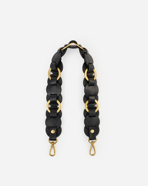 Helen Interlaced Ring Leather Disc Shoulder Strap