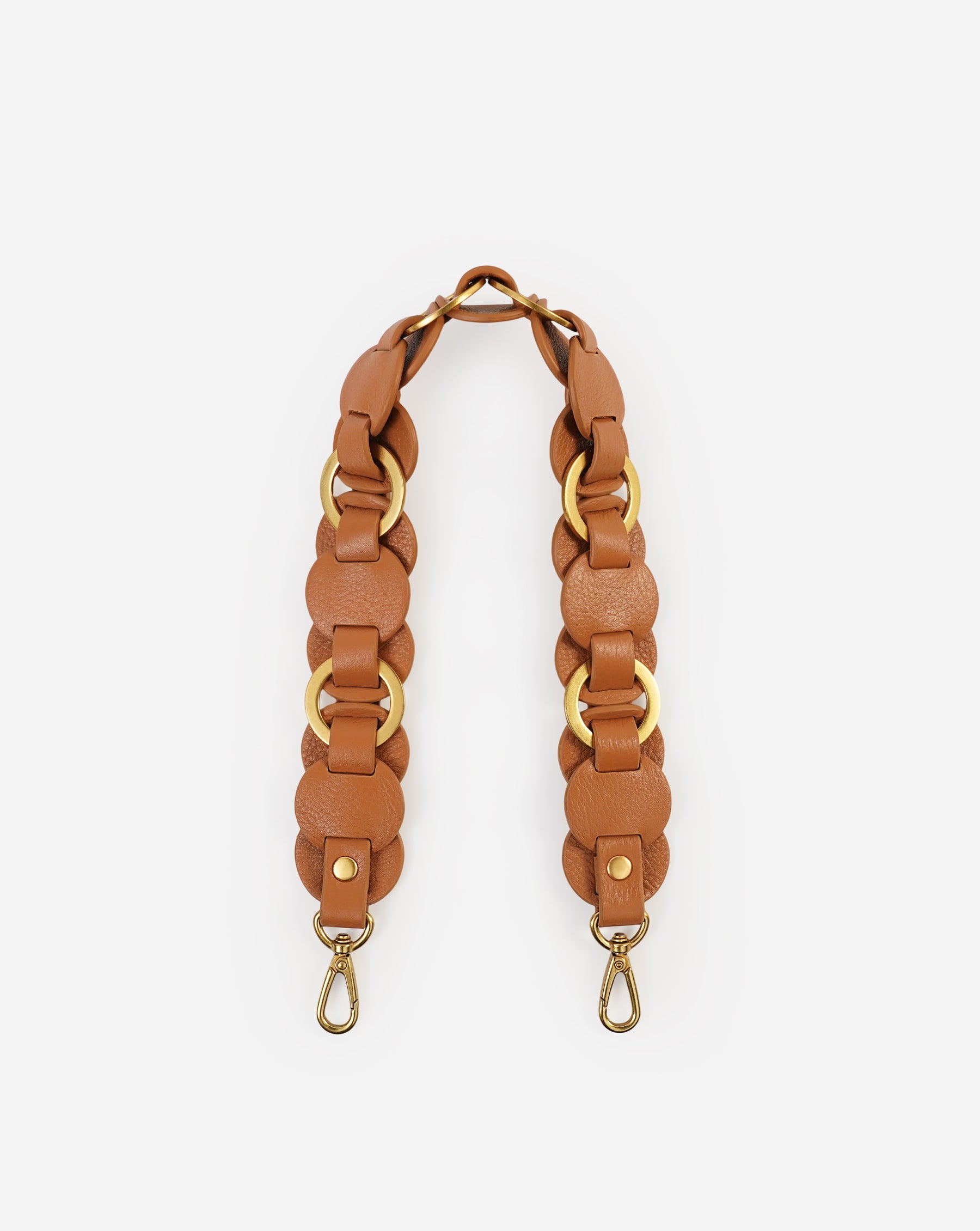 Helen Interlaced Ring Leather Disc Shoulder Strap