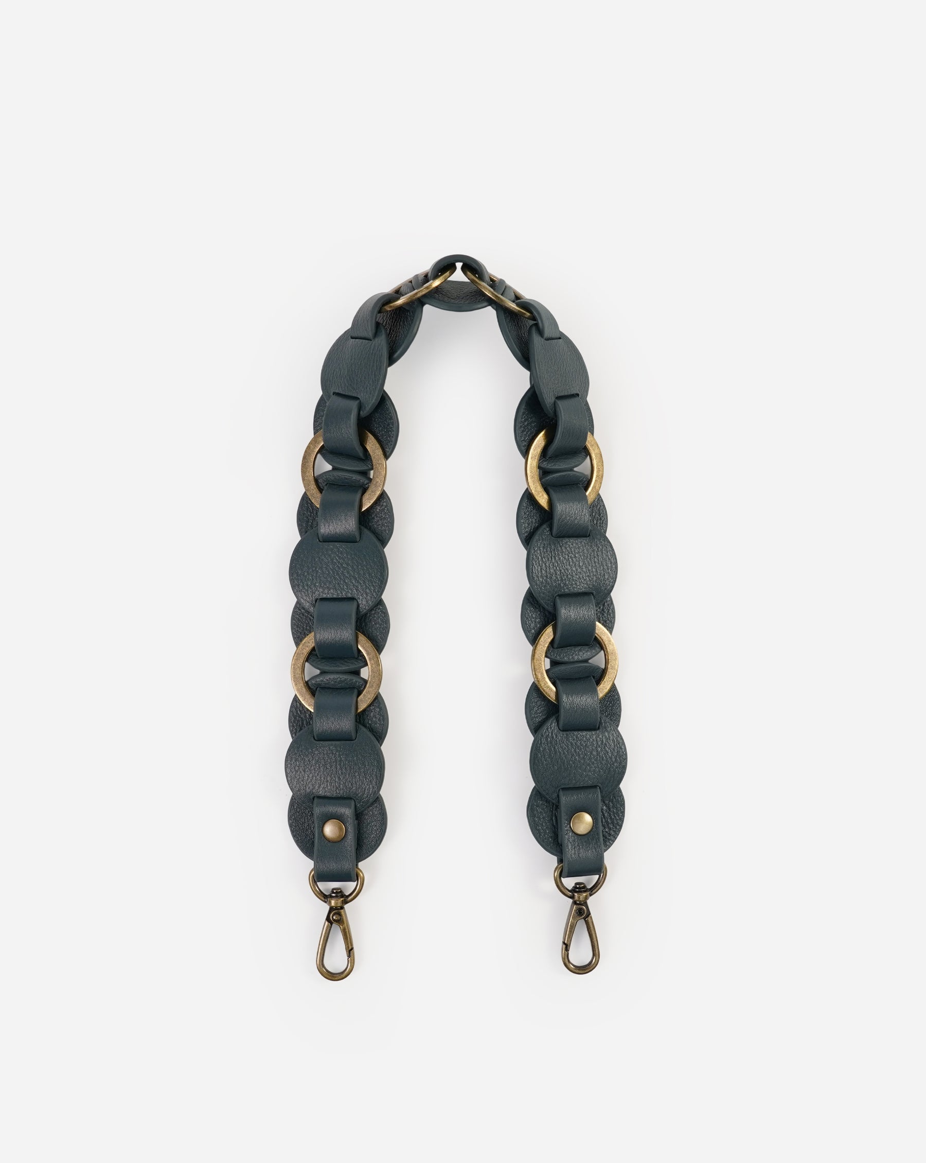 Helen Interlaced Ring Leather Disc Shoulder Strap