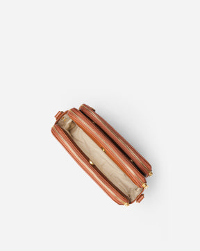 The Bali Three-Layer Leather Crossbody Shoulder & Clutch Bag 2.1L