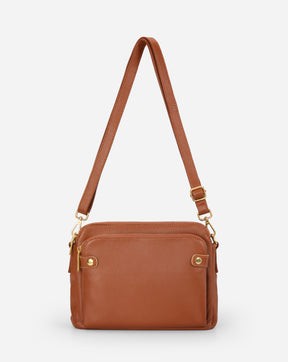 The Bali Three-Layer Leather Crossbody Shoulder & Clutch Bag 2.1L
