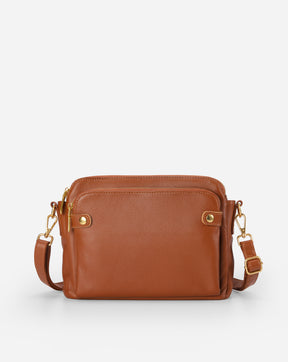 The Bali Three-Layer Leather Crossbody Shoulder & Clutch Bag 2.1L