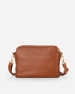 The Bali Three-Layer Leather Crossbody Shoulder & Clutch Bag 2.1L