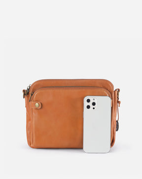 The Bali Three-Layer Leather Crossbody Shoulder & Clutch Bag 2.1L