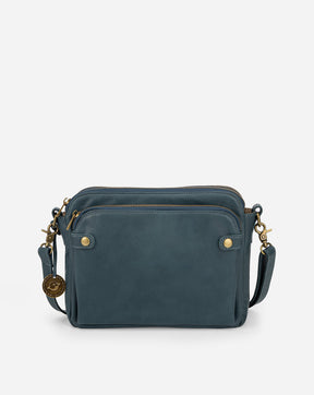 The Bali Three-Layer Leather Crossbody Shoulder & Clutch Bag 2.1L