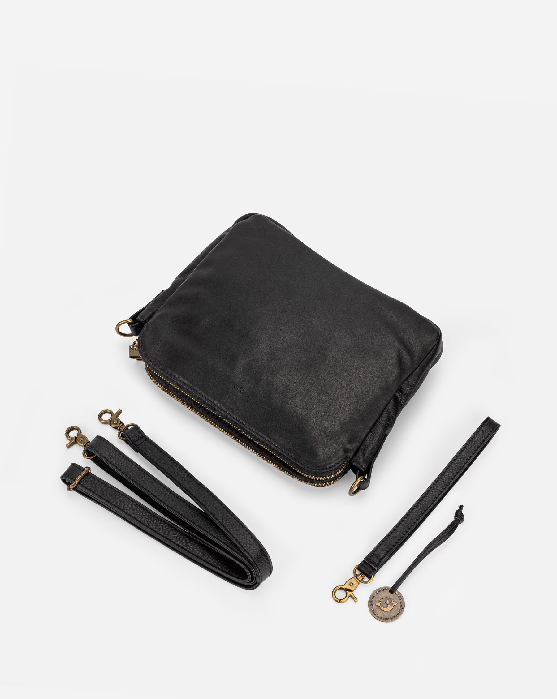 The Bali Three-Layer Leather Crossbody Shoulder & Clutch Bag