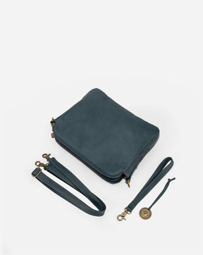 The Bali Three-Layer Leather Crossbody Shoulder & Clutch Bag 2.1L