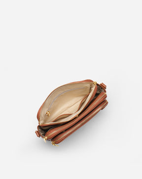 The Bali Three-Layer Leather Crossbody Shoulder & Clutch Bag 2.1L