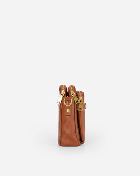 The Bali Three-Layer Leather Crossbody Shoulder & Clutch Bag 2.1L