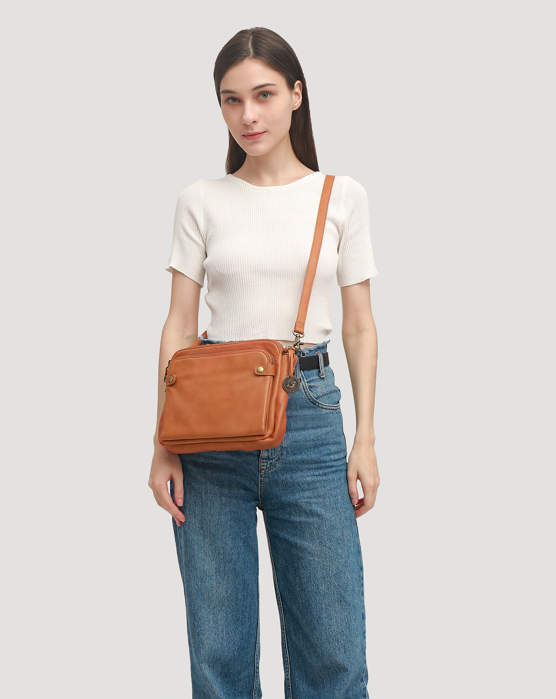 Three layer crossbody shoulder & clutch bag Clearance